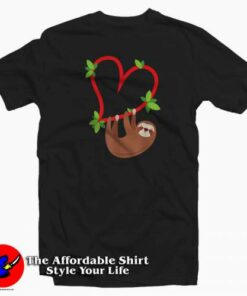 Heart Girls Sloths T-Shirt Gift Valentine’s Day