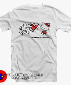 Hello Kitty x Keith Haring Vintage Cartoon T-Shirt On Sale