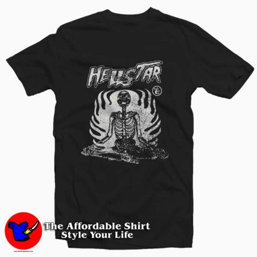 Hellstar Inner Peace Skeleton Graphic Unisex T-Shirt On Sale