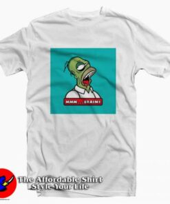 Homer Simpson Zombie Mr Brain Unisex T-shirt On Sale Homer Simpson Zombie Mr Brain Unisex T-shirt On Sale