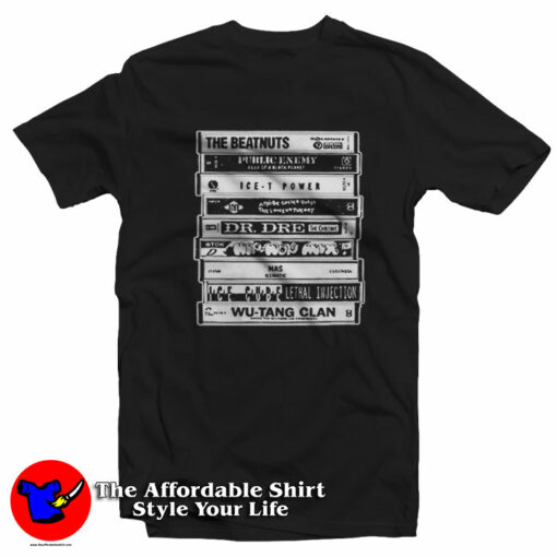 Hood Ornaments Cassettes Old School Rap T-Shirt On Sale