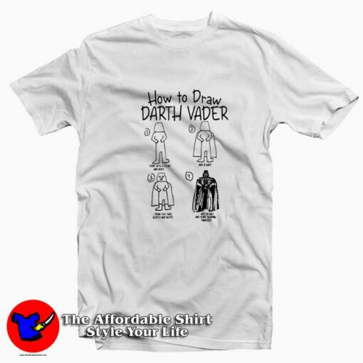 How To Draw Darth Vader Graphic Unisex T-shirt On Sale