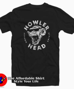 Howler Head Monkey Vintage Whiskey T-shirt On Sale Howler Head Monkey Vintage Whiskey T-shirt On Sale