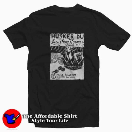 Husker Du Laughing Hyenas Gig Flyer Graphic T-Shirt On Sale