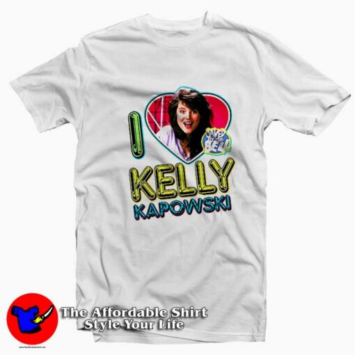 I Love Kelly Kapowski Saved By The Bell Vintage T-Shirt On Sale