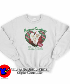 I Love Lucy Seasons Greetings Holiday Sweatshirt On Sale I Love Lucy Seasons Greetings Holiday Sweatshirt On Sale