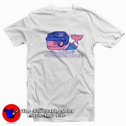 Ice Hockey Whale Vinny Vines Graphic T-Shirt On Sale