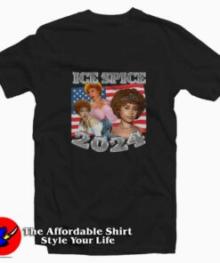 Ice Spice American Flag Graphic Unisex T-Shirt On Sale