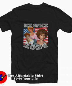Ice Spice American Flag Graphic Unisex T-Shirt On Sale