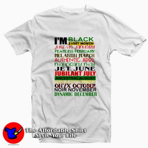 I’m Back Every Month Black History T-Shirt On Sale