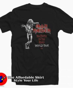 Iron Maiden Beast On The Road World Tour T Shirt On Sale 2