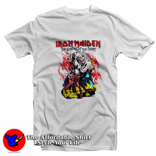 Iron Maiden Number Of The Beast Vintage T-Shirt On Sale