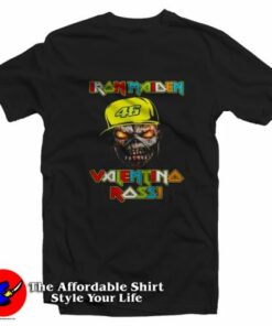 Iron Maiden Valentino Rossi Mashup Graphic T-Shirt On Sale