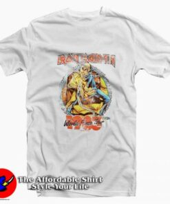 Iron Maiden World Piece 1983 Tour Graphic T-Shirt On Sale