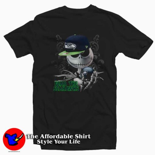 Jack Skellington Fear The Seattle Seahawks T-shirt On Sale