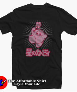 Japan Kirby Pink Star Rod Funny Unisex T-shirt On Sale
