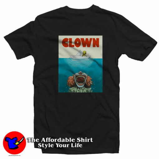 Jaws Funny Parody Clown Halloween Horror Unisex T-Shirt On Sale