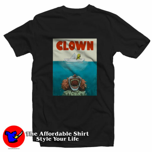 Jaws Funny Parody Halloween Clown Unisex T-Shirt On Sale