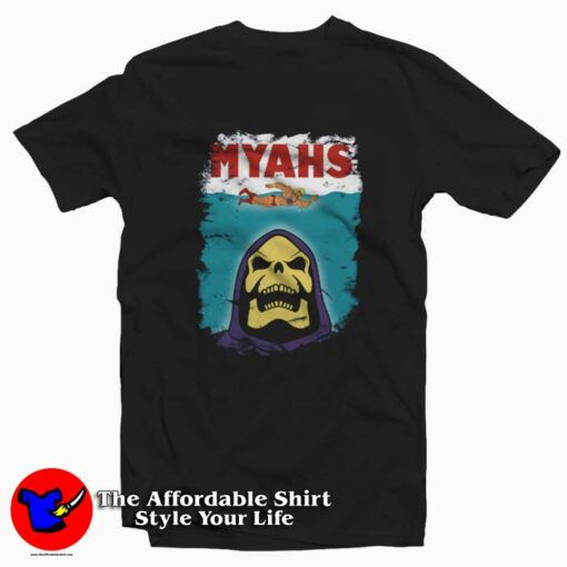 Jaws Funny Parody Skeletor 80’s Movie T-shirt Cheap