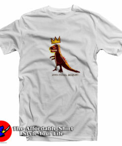Jean Micheal Basquiat Crowned Dinosaur T-Shirt On Sale