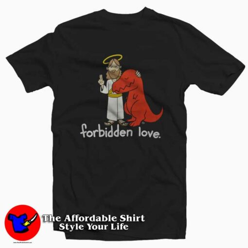 Jesus Forbidden Love Dino Unisex T-shirt On Sale