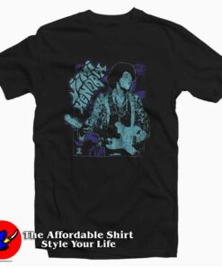 Jimi Hendrix Ornate Guitar Vintage Unisex T-shirt On Sale