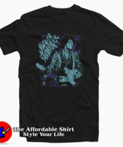 Jimi Hendrix Ornate Guitar Vintage Unisex T-shirt On Sale
