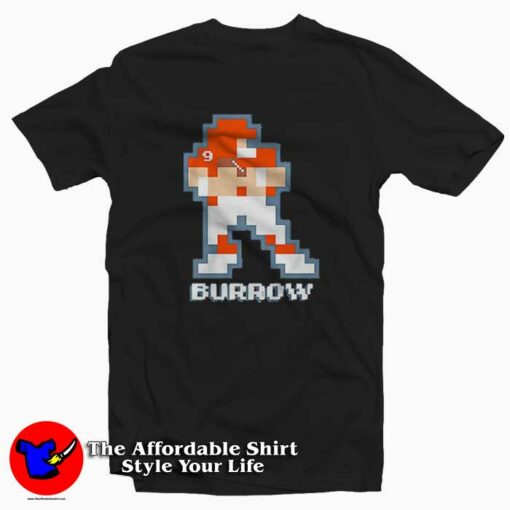 Joe Burrow 8-Bit Funny Parody Unisex T-Shirt On Sale