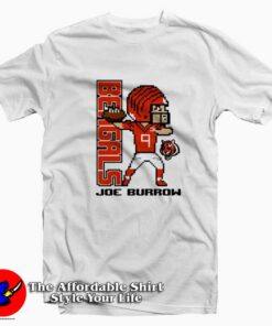 Joe Burrow Cincinnati Bengals 8-Bit Funny T-Shirt On Sale Joe Burrow Cincinnati Bengals 8-Bit Funny T-Shirt On Sale