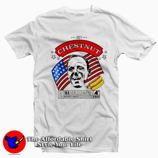 Joey Chestnut 4th Of July Graphic T-Shirt On Sale