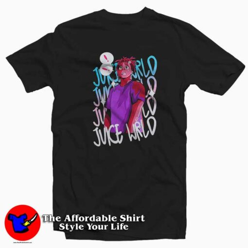 Juice WRLD Anime Portrait Retro Graphic Unisex T-shirt On Sale