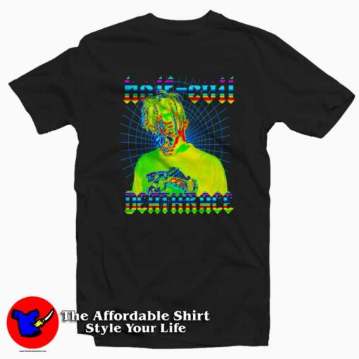 Juice Wrld Half Evil x 999 Deathrace T-shirt On Sale