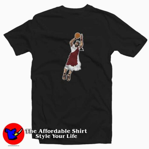 Jumpshot Jesus Funny T-Shirt For Gift Easter Day