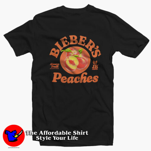 Justin Bieber Peaches JB Farm Graphic T-Shirt On Sale