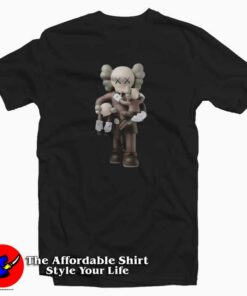 KAWS Carries Two Smaller KAWS T-Shirt Cheap
