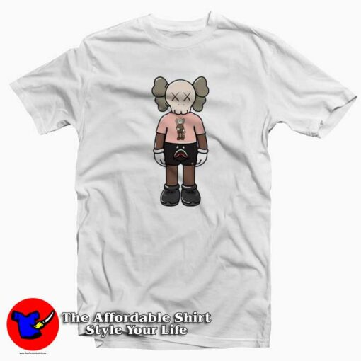 KAWS With KAWS And BAPE Shark T-Shirt Cheap