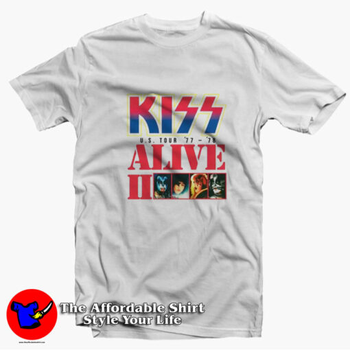 KISS Alive II 1977 – 1978 Tour Vintage T-Shirt On Sale