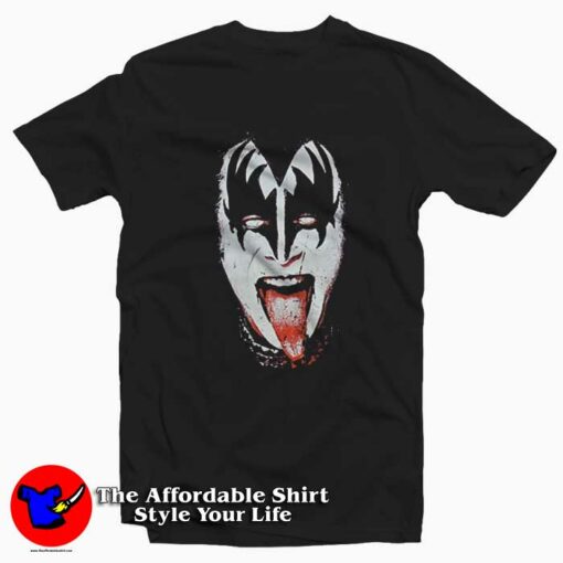 KISS Gene Simmons Crazy Tongue Unisex T-shirt On Sale