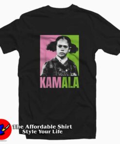 Kamala Harris As A Little Girl Pink And Green T-shirt On Sale