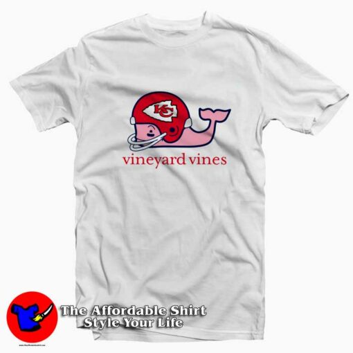 Kansas City Chiefs Helmet Whale Vinny Vines T-Shirt On Sale