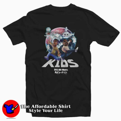 Kanye West Kids See Ghosts Funny Cartoon T-Shirt On Sale