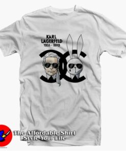 Karl Lagerfeld And Rabbit Chanel Unisex T-shirt On Sale