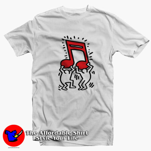 Keith Haring Music Dance Artwork Unisex T-shirt On Sale