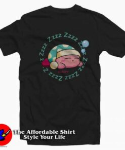 Kirby Sleeping Funny Graphic Unisex T Shirt On Sale 2