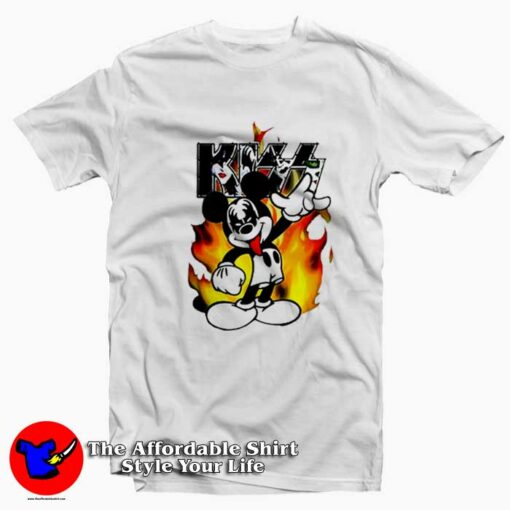 Kiss Gene Simmons Mickey Mouse Parody T-shirt On Sale