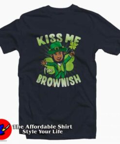 Kiss Me Im Brownish Black Leprechaun St Patricks Day T Shirt 2