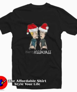 Kiss My Ass Beavis And Butt-Head Christmas T-shirt On Sale