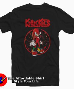 Knuckles The Echidna Metalhead Graphic T-Shirt On Sale
