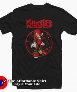 Knuckles The Echidna Metalhead Graphic T-Shirt On Sale