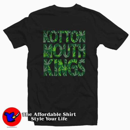 Kotton Mouth Kings Green Leaves Block Logo T Shirt On Sale